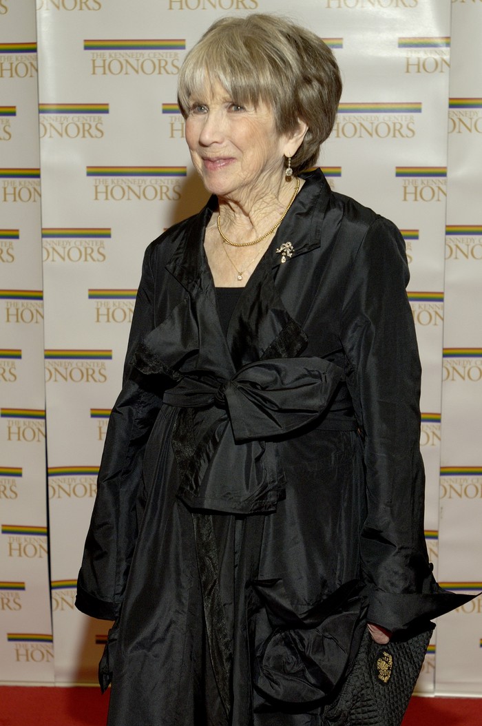 State Department Arrivals For Kennedy Honors - WASHINGTON D.C.:  Actress Julie Harris pauses for photographers on the red carpet at the US State Department at a gala celebration where she and four other entertainers will be awarded the 28th Annual Kennedy Center Honors on December 3, 2005 in Washington D.C..  The 2005 Honorees will be saluted Sunday December 4th at the Kennedy Center's Opera House by a host of performances by artists from around the world, in an event that will be attended by the President and Laura Bush.  Including Miss Harris this year's honorees are Tony Bennett, Suzanne Farrell, Robert Redford and Tina Turner. (Photo by Chris Greenberg/Getty Images)