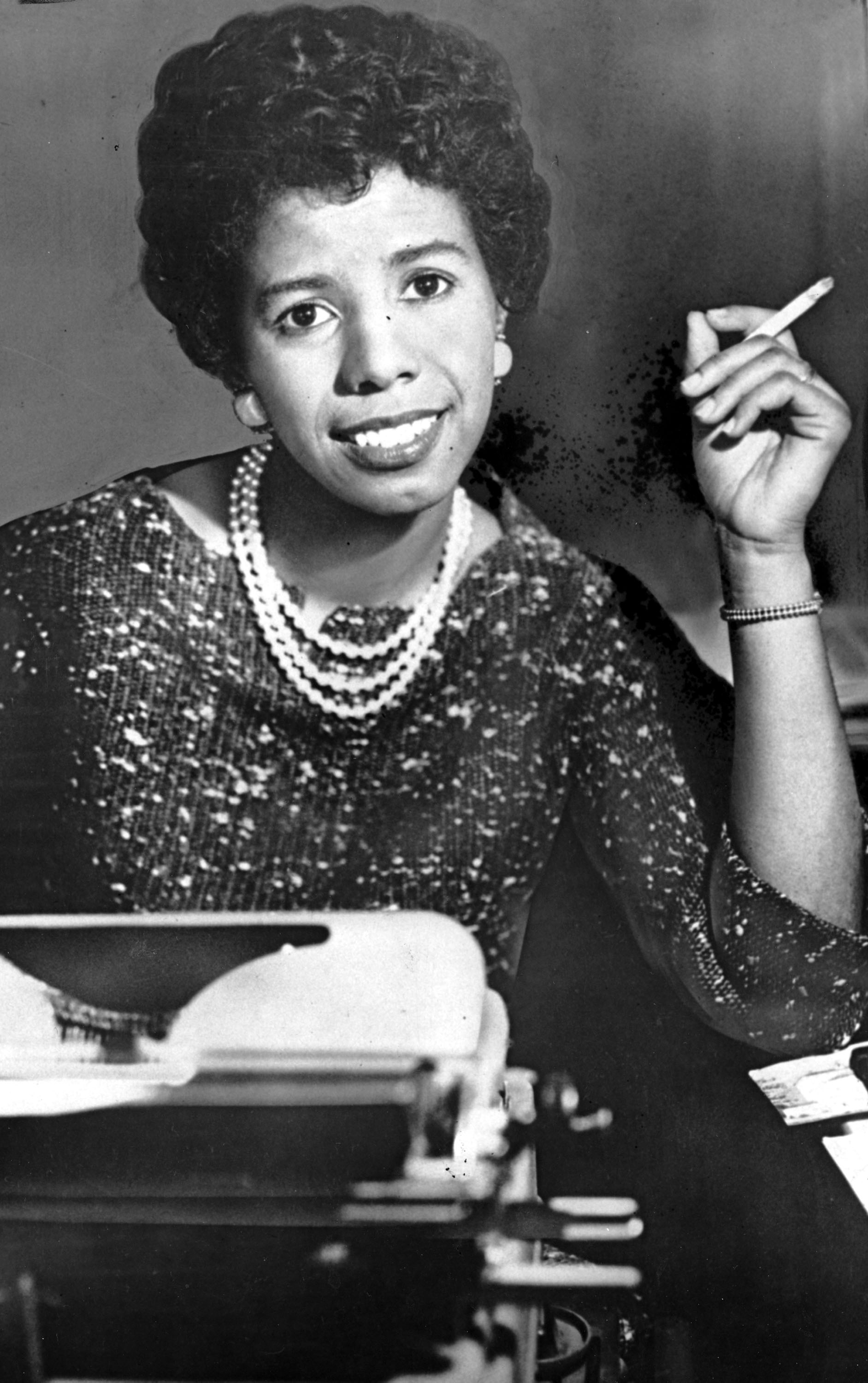 HANSBERRY - Lorraine Hansberry, 28-year-old playwright who won the Drama Critics' Award for her first play 
