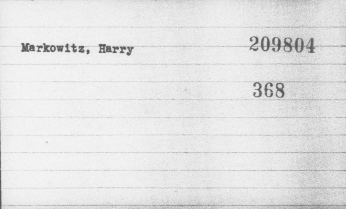 Harry Markowitz